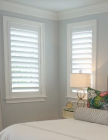 Plantation shutters with hidden tilt rods in Indianapolis